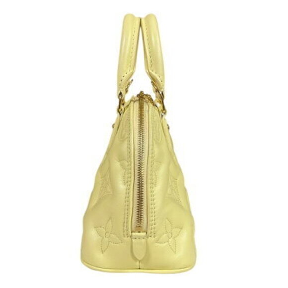 Louis Vuitton Alma Soft Bule Glam Shoulder Bag Leather Yellow